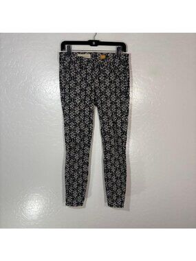 Pilcro And The Letterpress Serif Jeans Womens 26 Black Skinny Ankle Zip Stretch